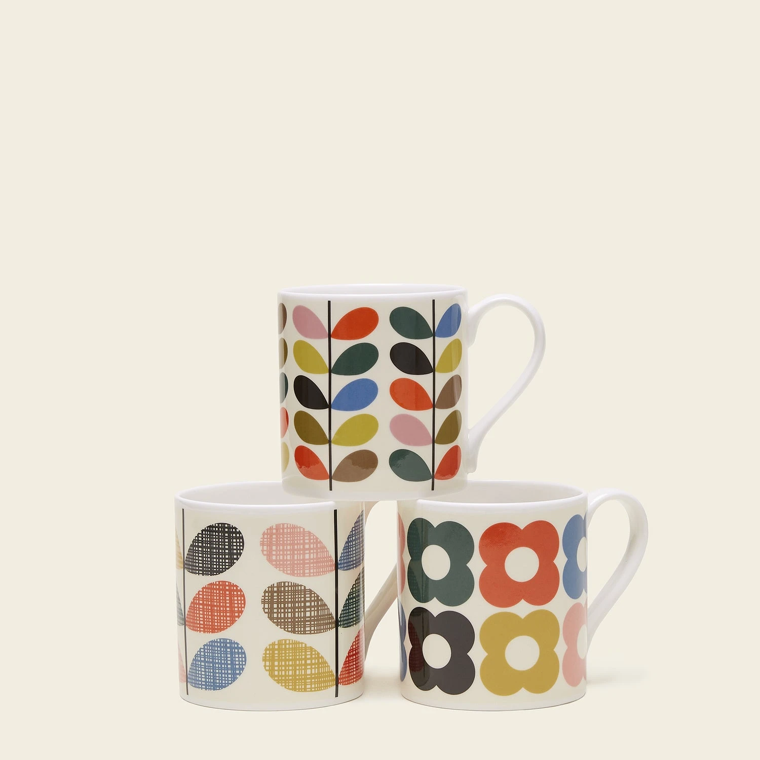 Standard Mug Set Of 3 - Modern Classic Stem 1 Standard Mug Set Of 3 - Modern Classic Stem