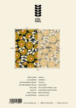 Dahlia Wallpaper - 70cm X 10m -Orla Kiely Sales Store 63F8CB25 92CF 4A69 B618 C2689C8A50AB 1511d8aa 65ce 4a16 bd74 aedc3033571d