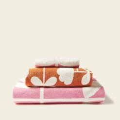 Cut Stem Towels Tulip/Paprika -Orla Kiely Sales Store EDITEDCut Stem Tulip Paprika Bale