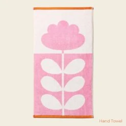 Cut Stem Towels Tulip/Paprika -Orla Kiely Sales Store LabelledEDITEDCut Stem Tulip Paprika Hand Towel copy 1