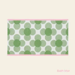 Retro Flower Towels Clover -Orla Kiely Sales Store RetroFlowerTowelsClover BathMat