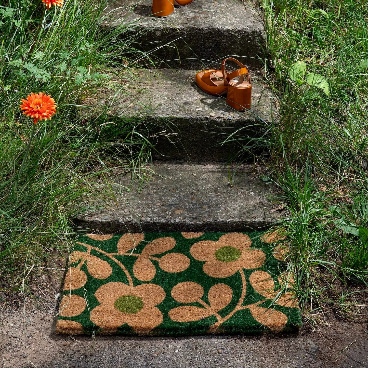 Stem Sprig Emerald Doormat 1 Stem Sprig Emerald Doormat