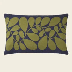 Sycamore Stripe Cushion Blue / Olive -Orla Kiely Sales Store SycamoreStripeBlue Olive Reverse