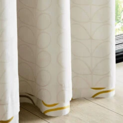 Trio Stem Ochre Curtains 5 Trio Stem Ochre Curtains -Orla Kiely Sales Store Trio Stem Ochre Curtains Lining