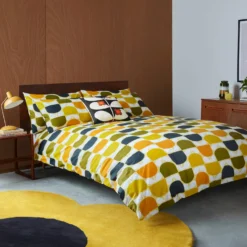 Block Stem Bed Linen - Lemon -Orla Kiely Sales Store block stem main final