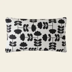 Cut Stem Bed Linen - Monochrome -Orla Kiely Sales Store cut stem monochrome pillowcase reverse cut out