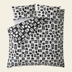 Cut Stem Bed Linen - Monochrome -Orla Kiely Sales Store cut stem monochrome reverse cut out
