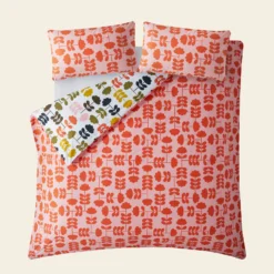 Cut Stem Bed Linen - Paprika -Orla Kiely Sales Store cut stem multi paprika reverse cut out