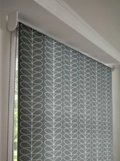Ready Made Roller Blinds Linear Stem Silver -Orla Kiely Sales Store linearstemsilvercloseupforemail scaled